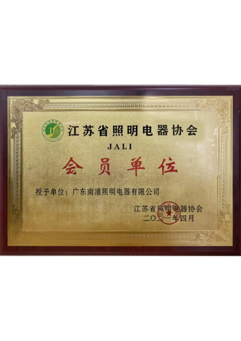 2021 Member of Jiangsu Lighting Appliance Association