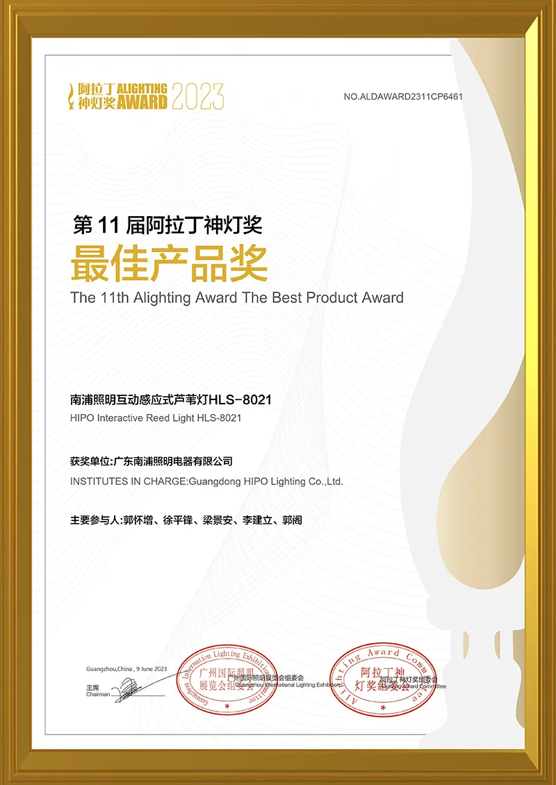 Certificate-Aladdin Magic Lamp Award for Best Product