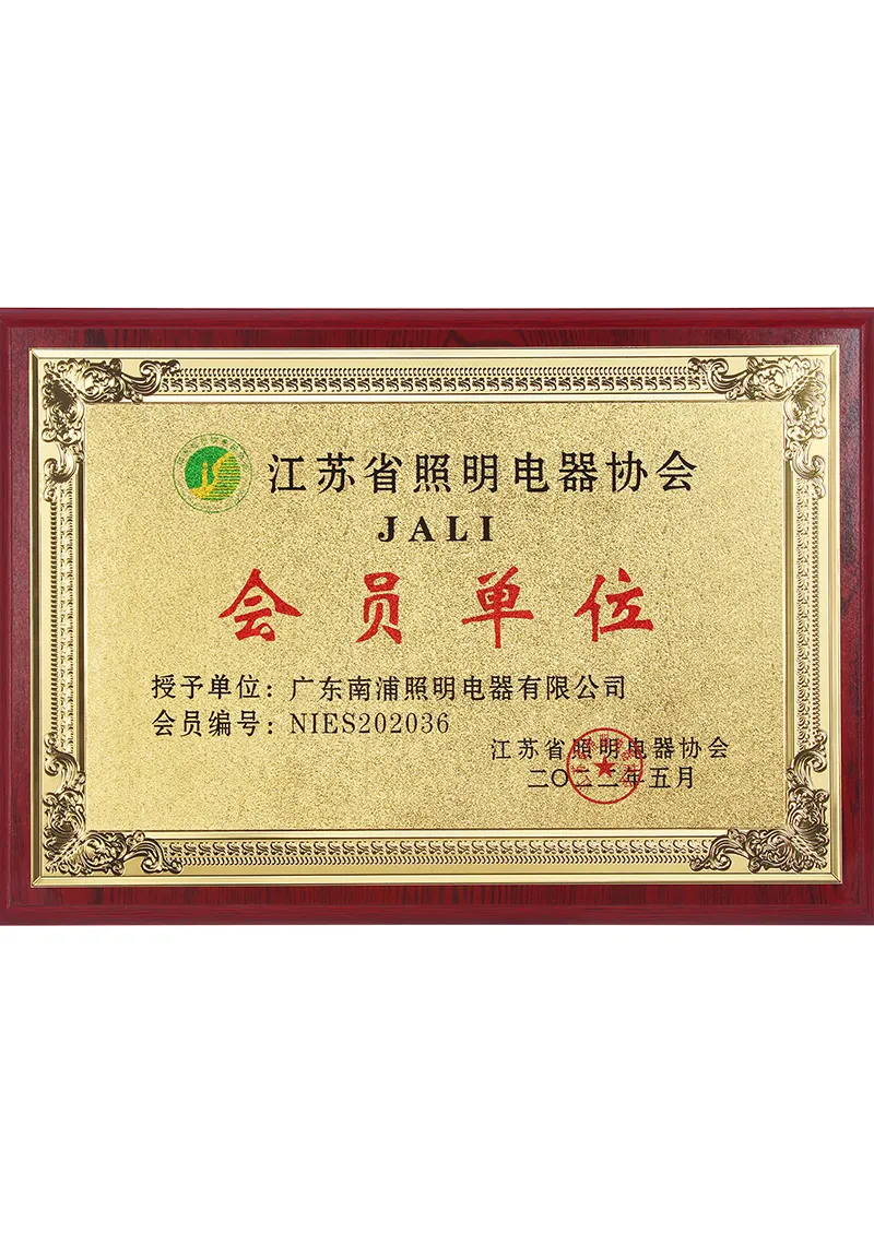 2022 Member of Jiangsu Lighting Appliance Association